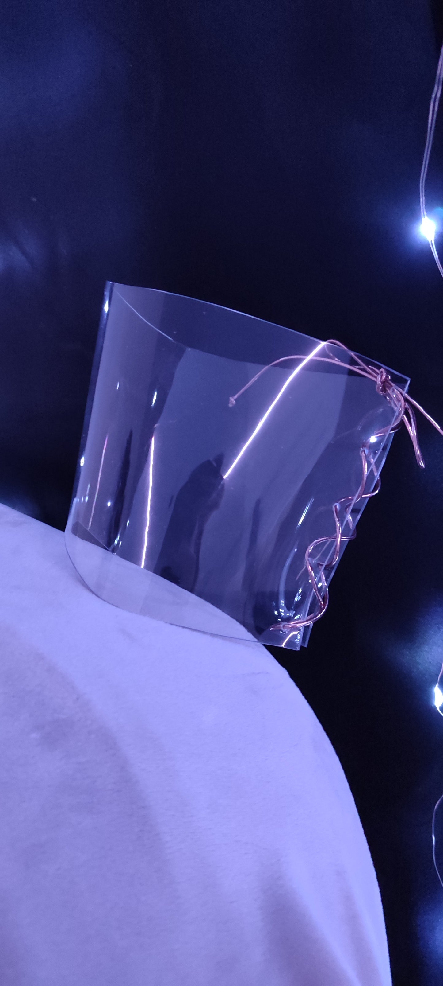 Przezroczyste wiązane ochraniacze na sandałki 20 cm