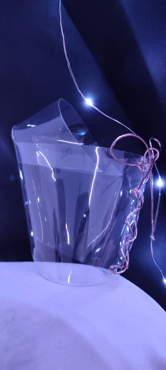 przezroczyste wiązane ochraniacze na botki 20 cm