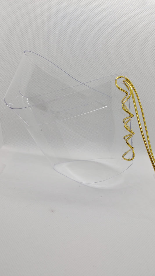 💎Przezroczyste ochraniacze na botki 20cm 💛złoto💛