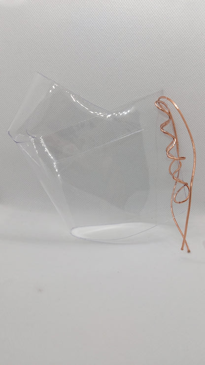 💎Przezroczyste ochraniacze na botki 20cm 🩷różowe złoto🩷