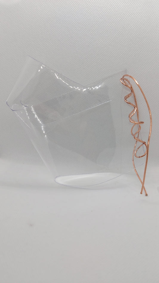 💎Przezroczyste ochraniacze na botki 20cm 🩷różowe złoto🩷