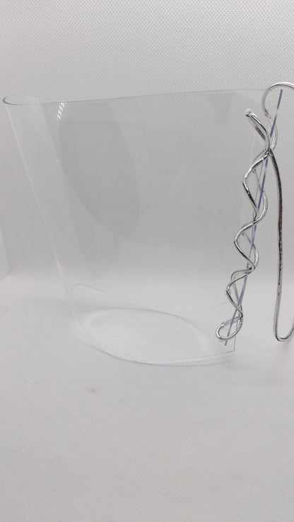 💎Przezroczyste ochraniacze na sandałki 23cm 🩶srebro🩶