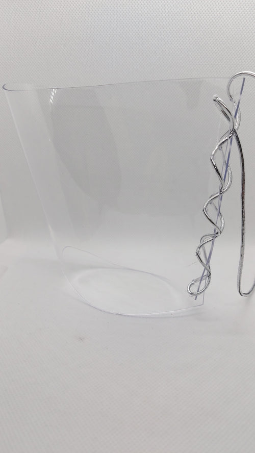 💎Przezroczyste ochraniacze na sandałki 23cm 🩶srebro🩶