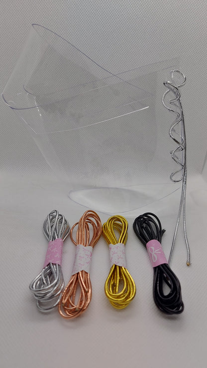 💎Przezroczyste ochraniacze na botki 20cm 🩶srebro🩶