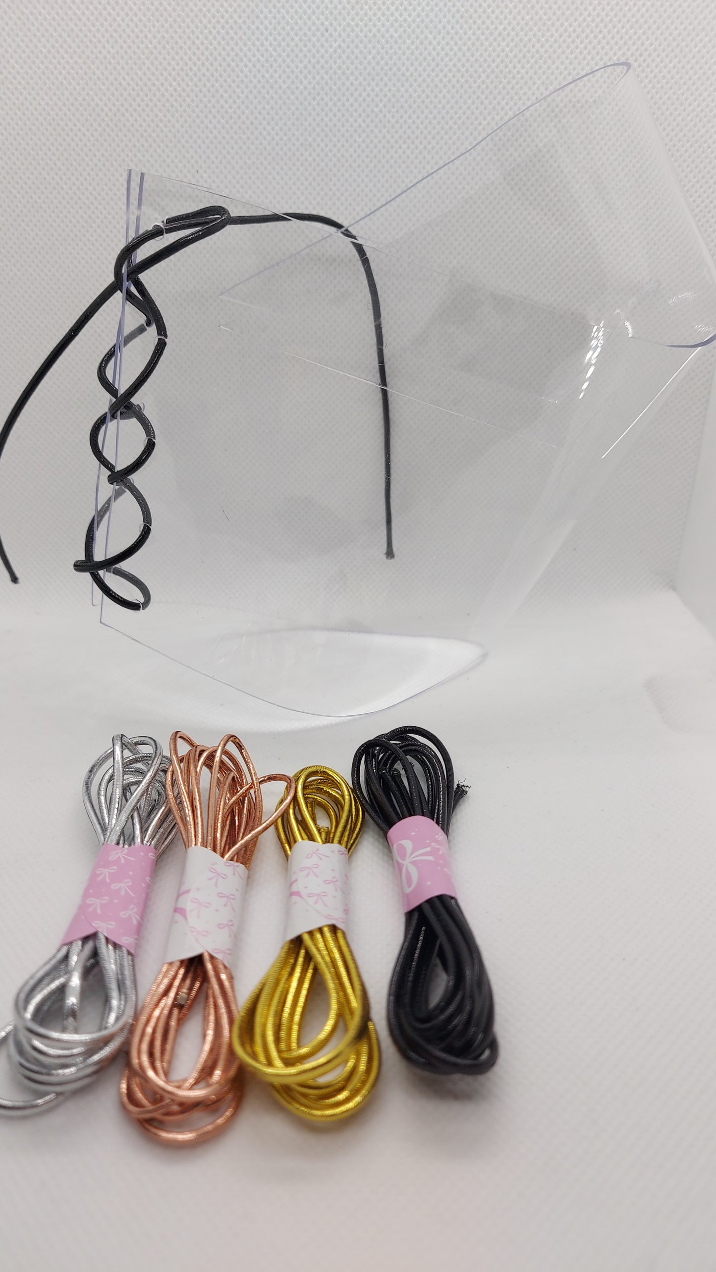 💎Przezroczyste ochraniacze na botki 20cm 🖤czarny metaliczny🖤