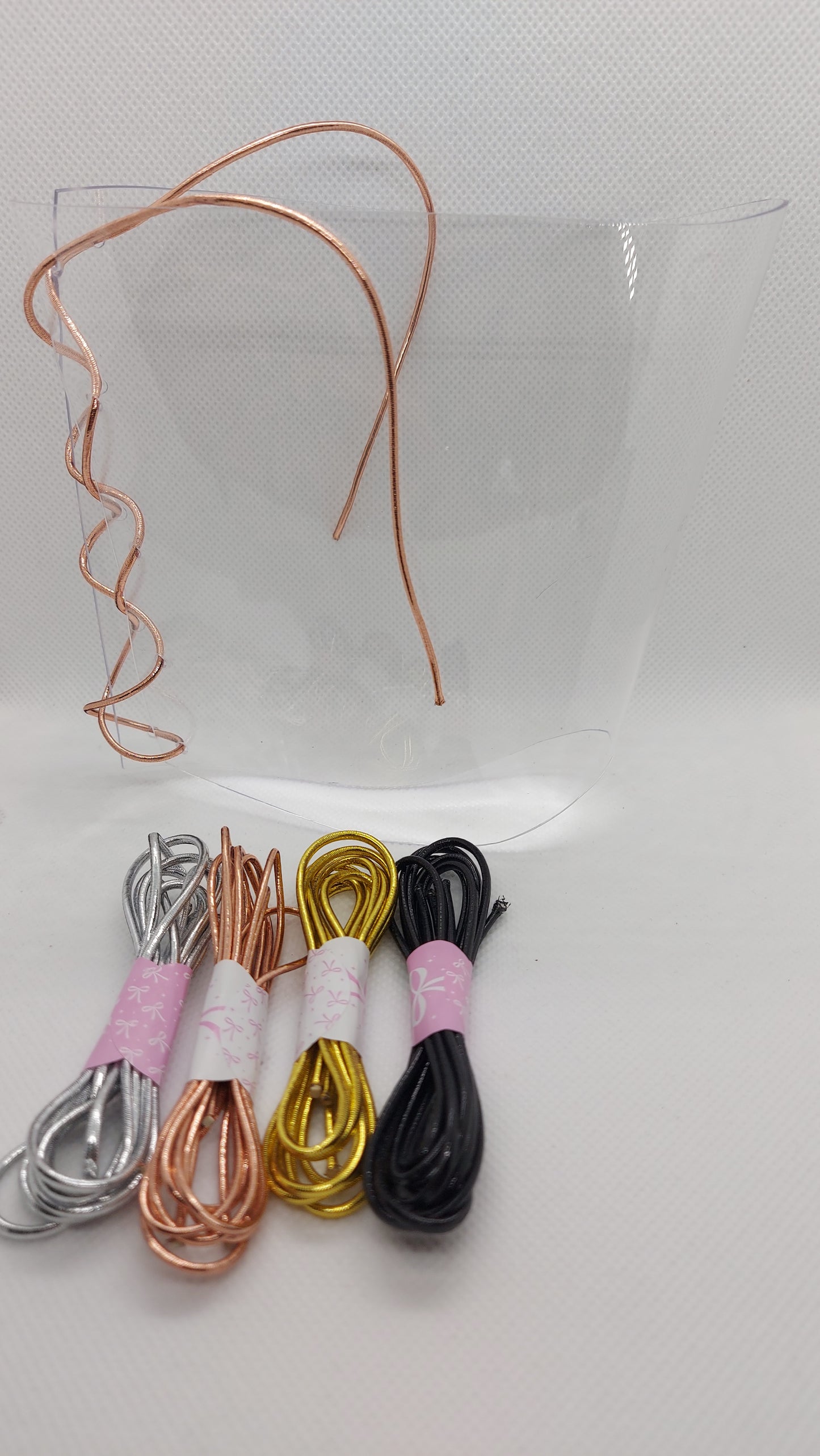 💎Przezroczyste ochraniacze na sandałki 23cm 🩷różowe złoto🩷