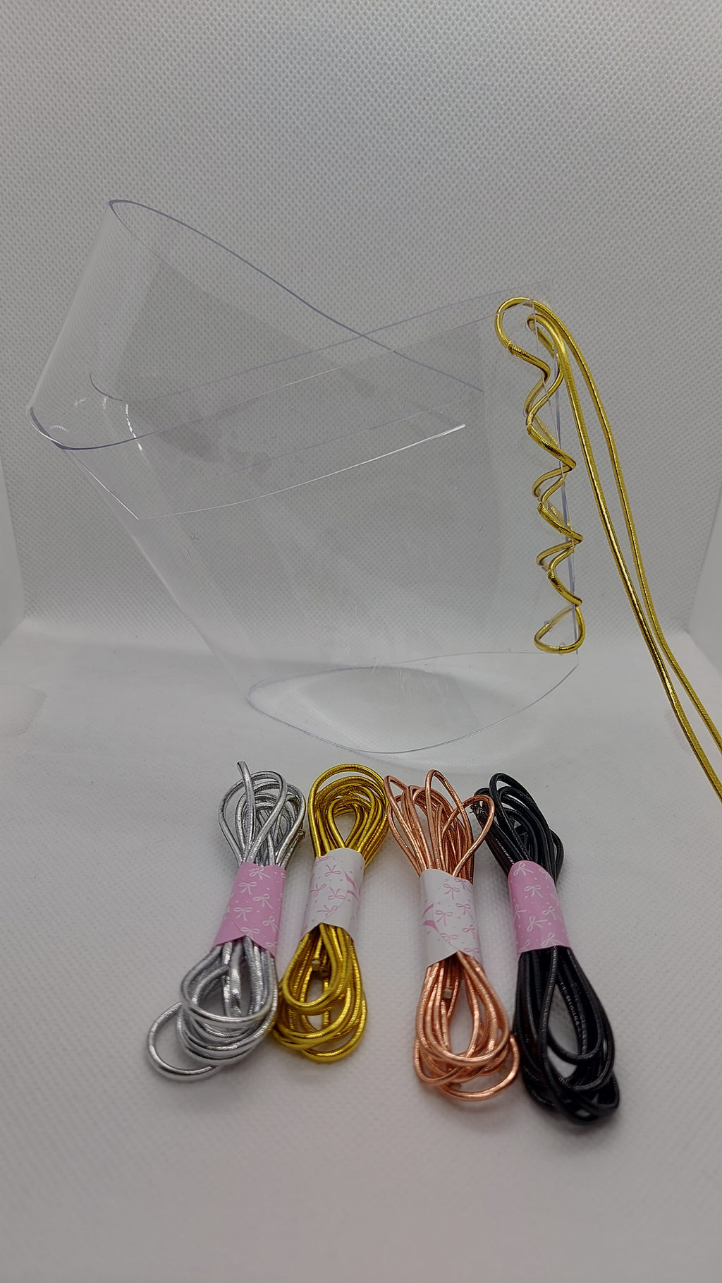 💎Przezroczyste ochraniacze na botki 20cm 💛złoto💛