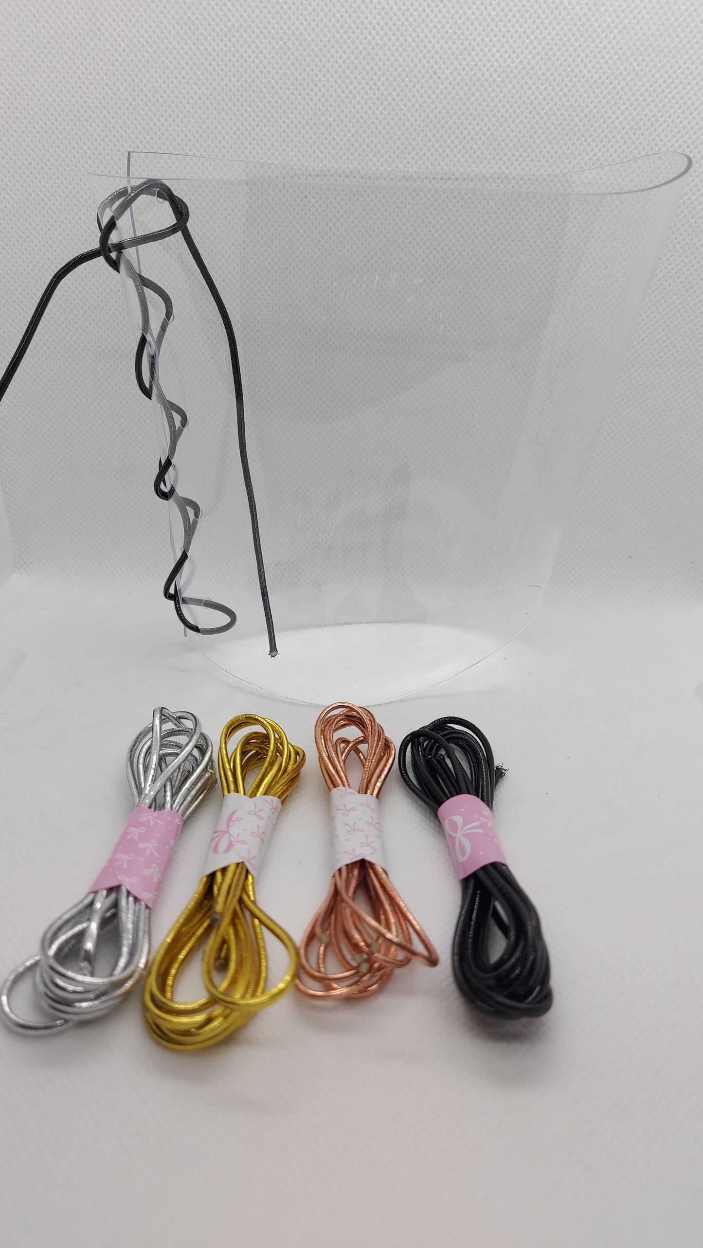 💎Przezroczyste ochraniacze na sandałki 23cm 🖤czarny metaliczny🖤