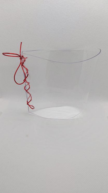 💎Ochraniacze na sandałki 20cm ❤️czerwony metaliczny❤️