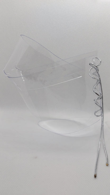 💎Przezroczyste ochraniacze na botki 20cm 🩶srebro🩶